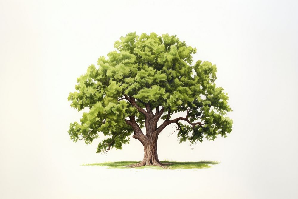 Tree plant oak tranquility. AI generated Image by rawpixel.