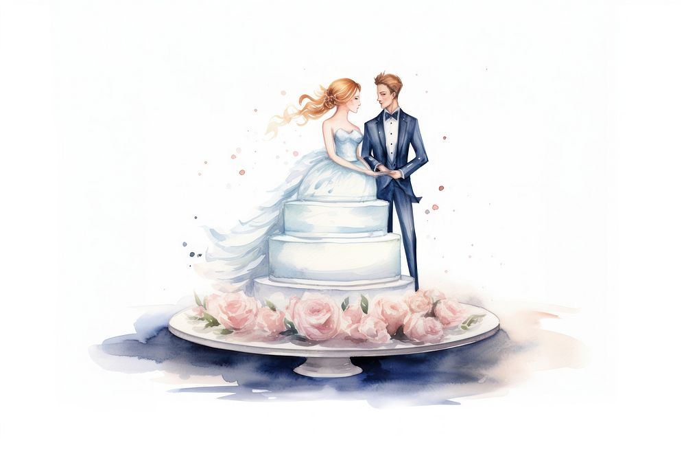 Wedding cake dessert adult. AI generated Image by rawpixel.