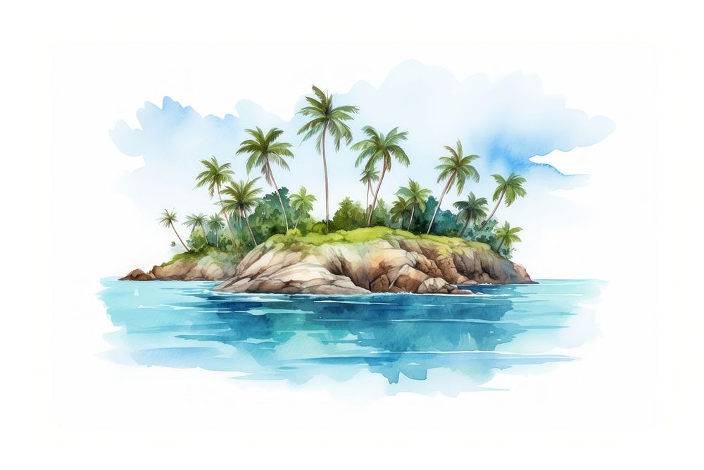 Island outdoors tropical tropics. AI generated Image by rawpixel.