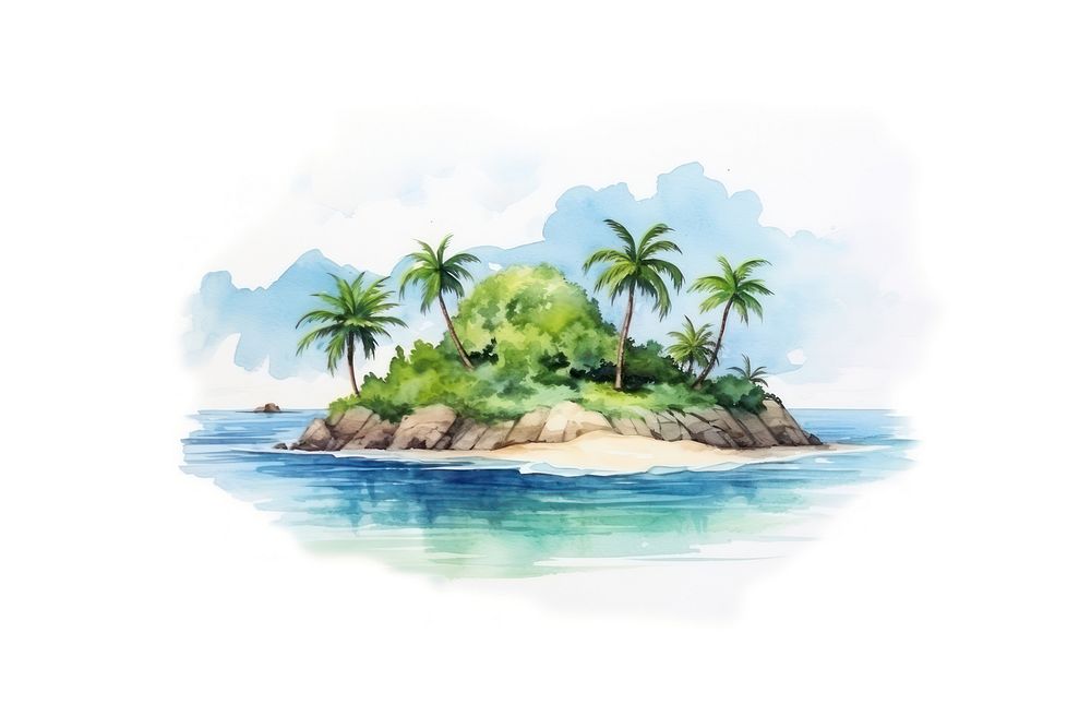 Island outdoors tropical nature. AI generated Image by rawpixel.