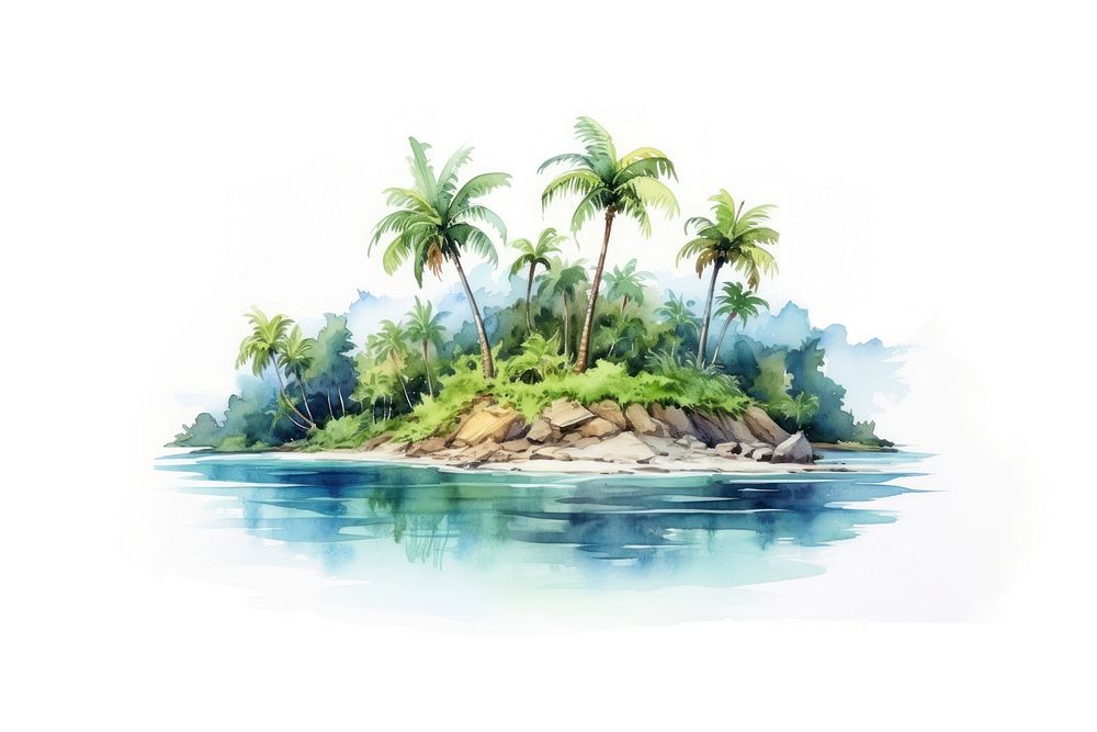 Island outdoors tropical tropics. AI generated Image by rawpixel.