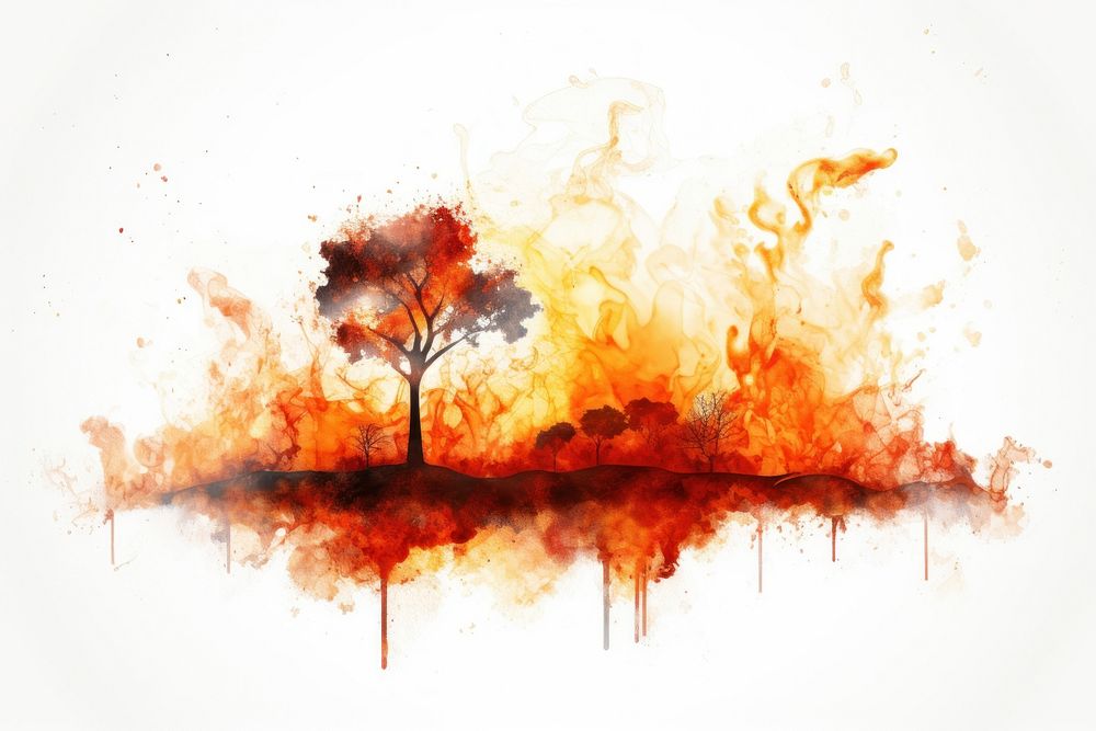 Fire destruction splattered creativity. AI generated Image by rawpixel.