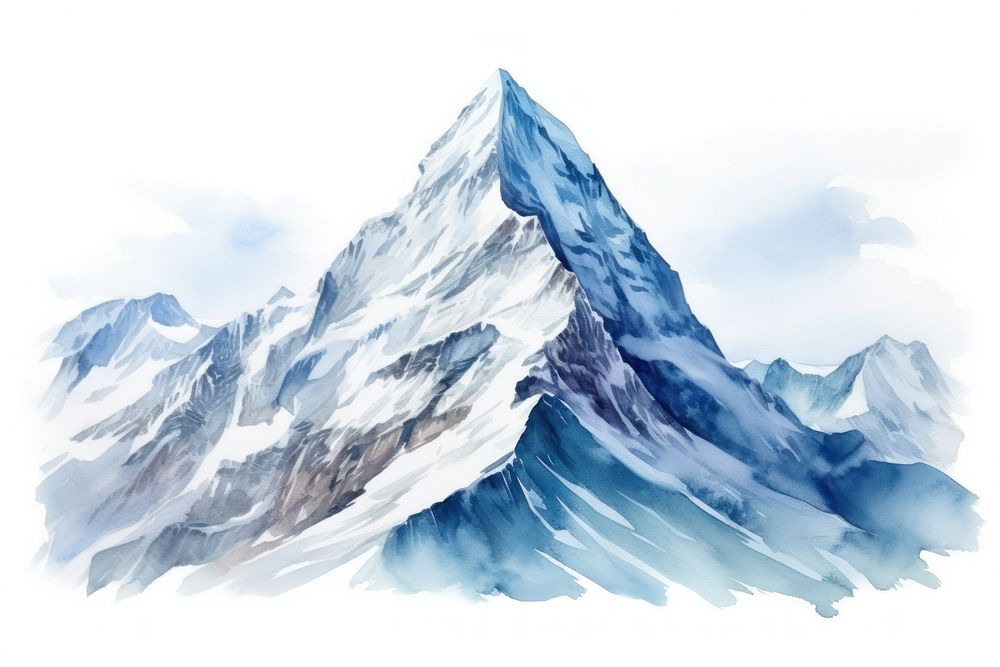 Mountain glacier nature snow. AI generated Image by rawpixel.