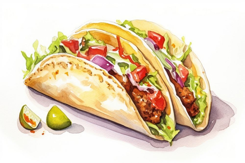 Taco sandwich bread food. AI generated Image by rawpixel.