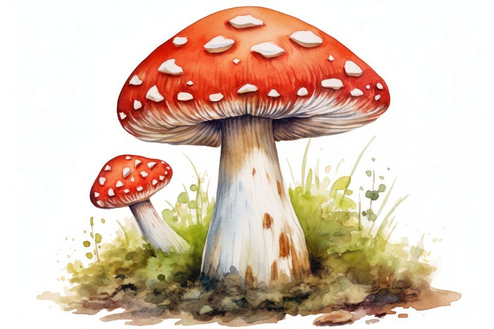 Agaric mushroom fungus plant. AI generated Image by rawpixel.