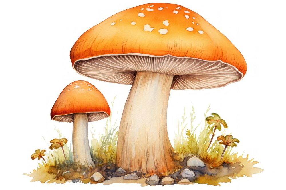 Mushroom fungus agaric autumn. AI generated Image by rawpixel.