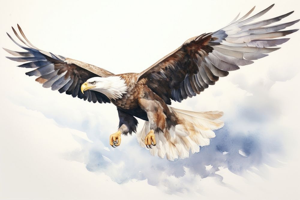 Flying animal eagle bird. AI generated Image by rawpixel.