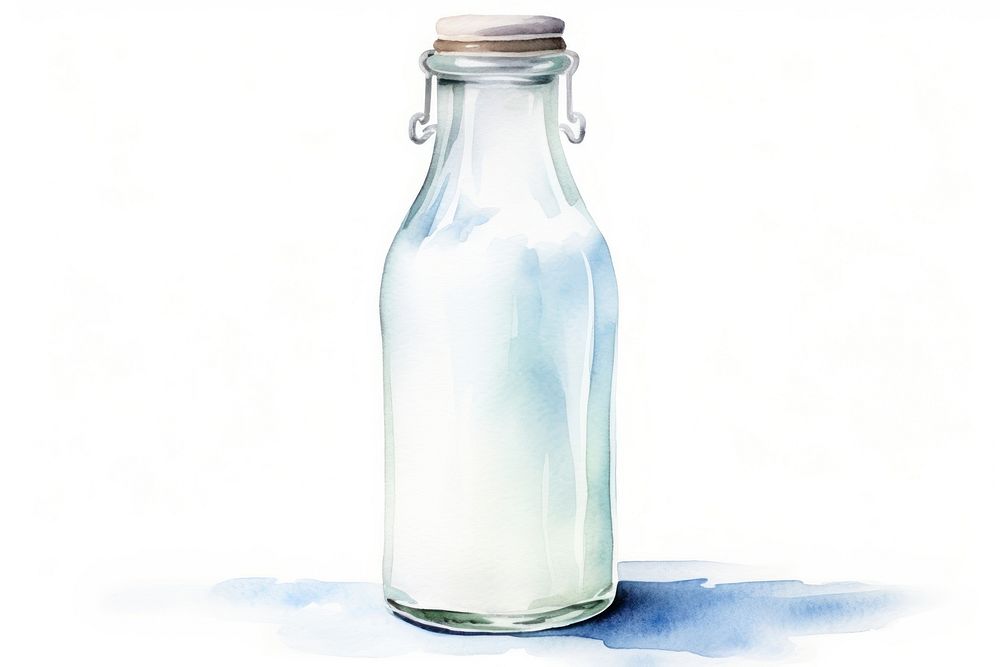 Bottle glass drink milk. AI generated Image by rawpixel.