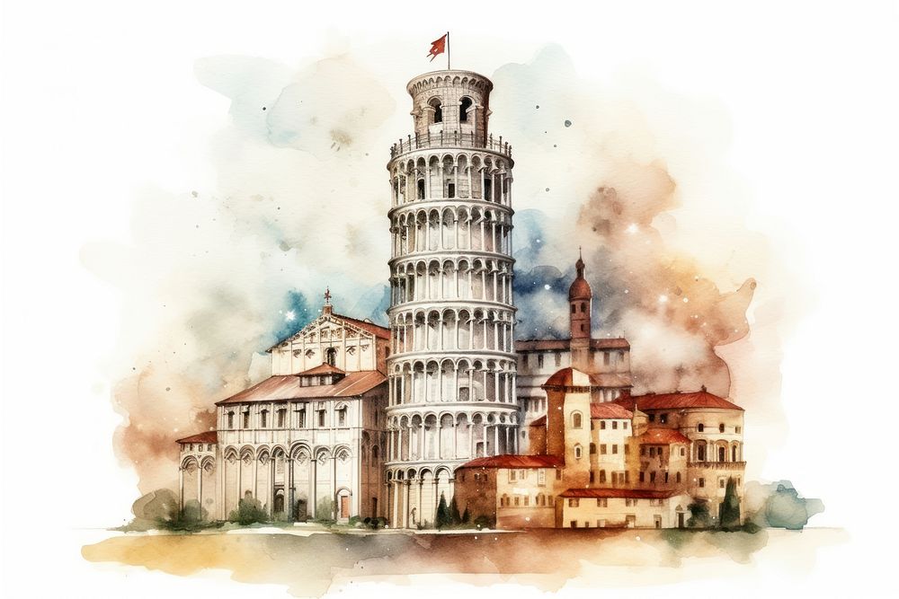 Tower architecture building city. AI generated Image by rawpixel.