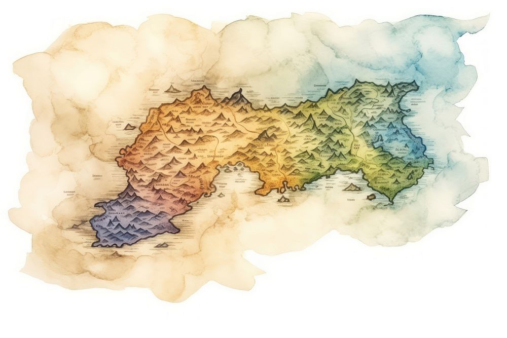 Map paper topography creativity. AI generated Image by rawpixel.