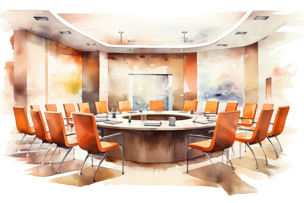 Room architecture furniture meeting. AI generated Image by rawpixel.