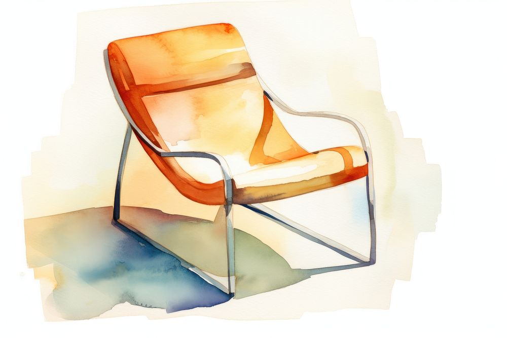 Chair furniture armchair paper. AI generated Image by rawpixel.