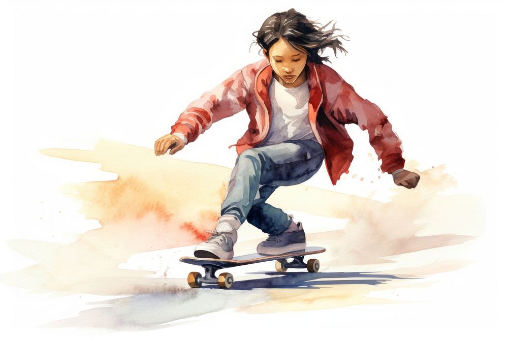 Skateboard skateboarding footwear snowboarding. AI generated Image by rawpixel.