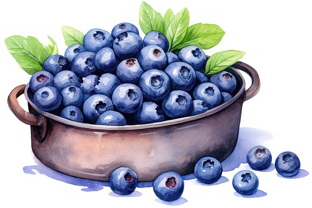 Blueberry berries fruit plant. AI generated Image by rawpixel.