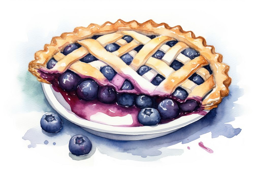 Blueberry pie dessert fruit. AI generated Image by rawpixel.