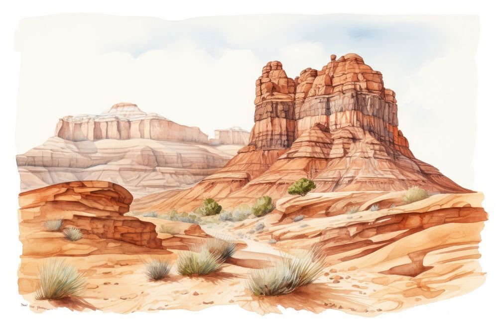 Mountain desert sandstone outdoors. AI generated Image by rawpixel.
