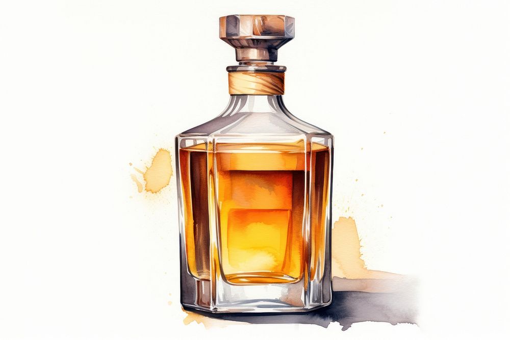 Bottle perfume whisky glass. AI generated Image by rawpixel.