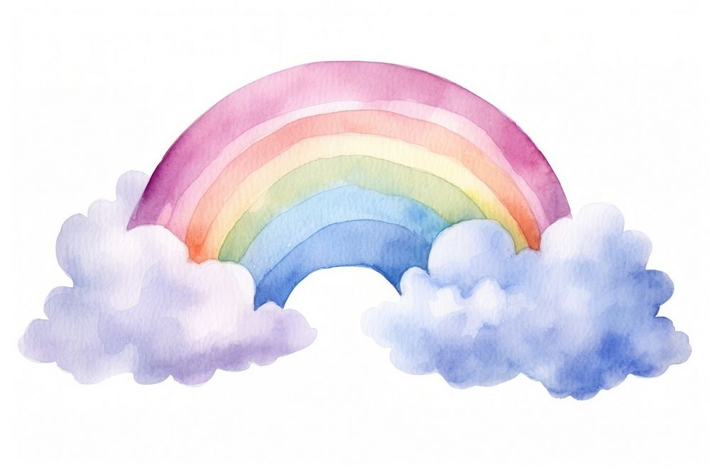 Rainbow backgrounds nature cloud. AI generated Image by rawpixel.