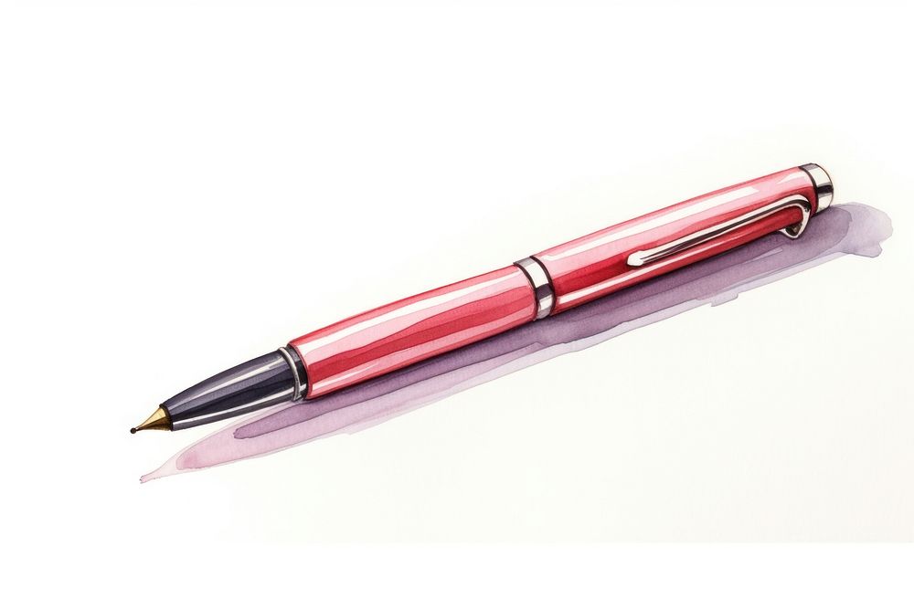 Paper pen cosmetics magenta. AI generated Image by rawpixel.