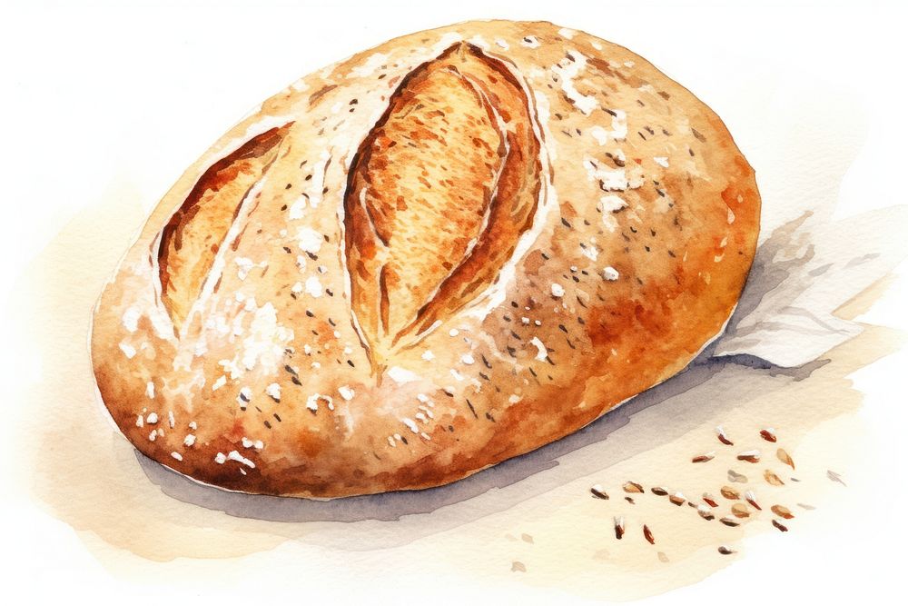Bread food bun sourdough. AI generated Image by rawpixel.