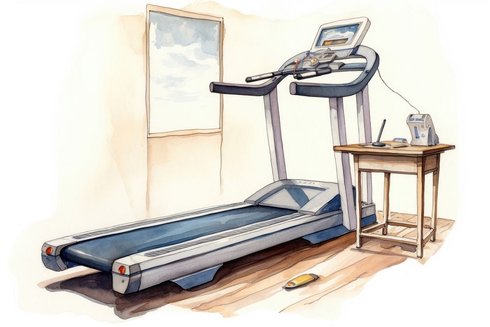 Treadmill transportation technology exercising. AI generated Image by rawpixel.