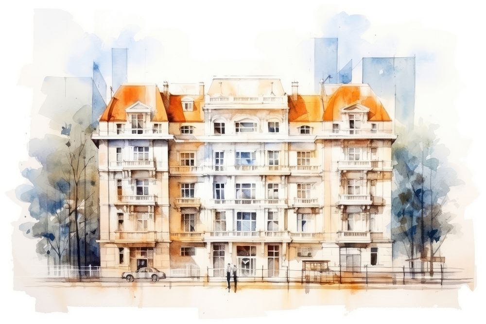 Building sketch architecture drawing. AI generated Image by rawpixel.