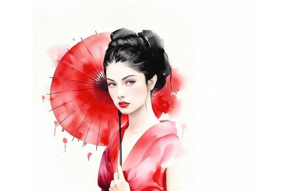 Umbrella portrait fashion adult. AI generated Image by rawpixel.
