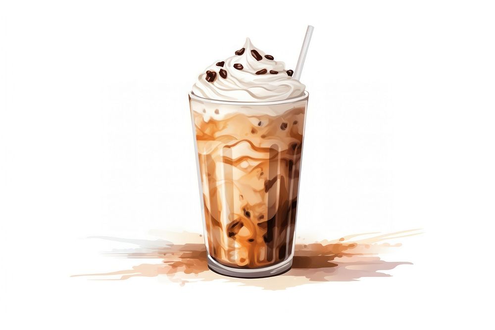 Dessert coffee drink latte. AI generated Image by rawpixel.