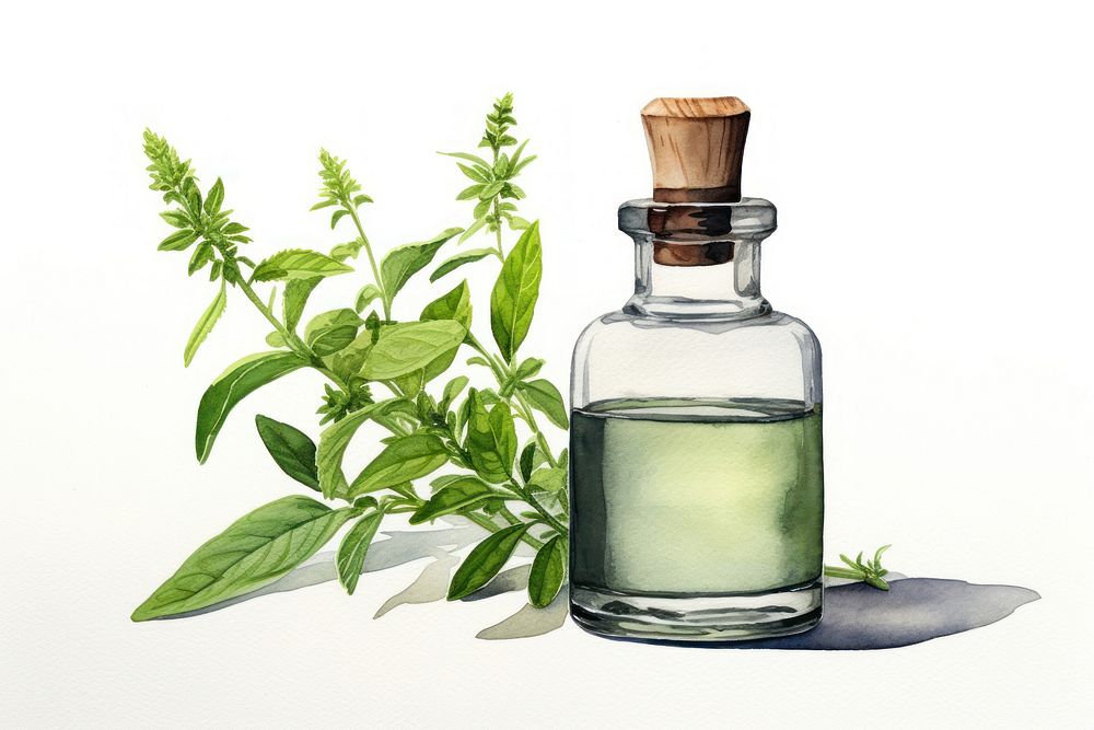 Medicine perfume bottle plant. AI generated Image by rawpixel.