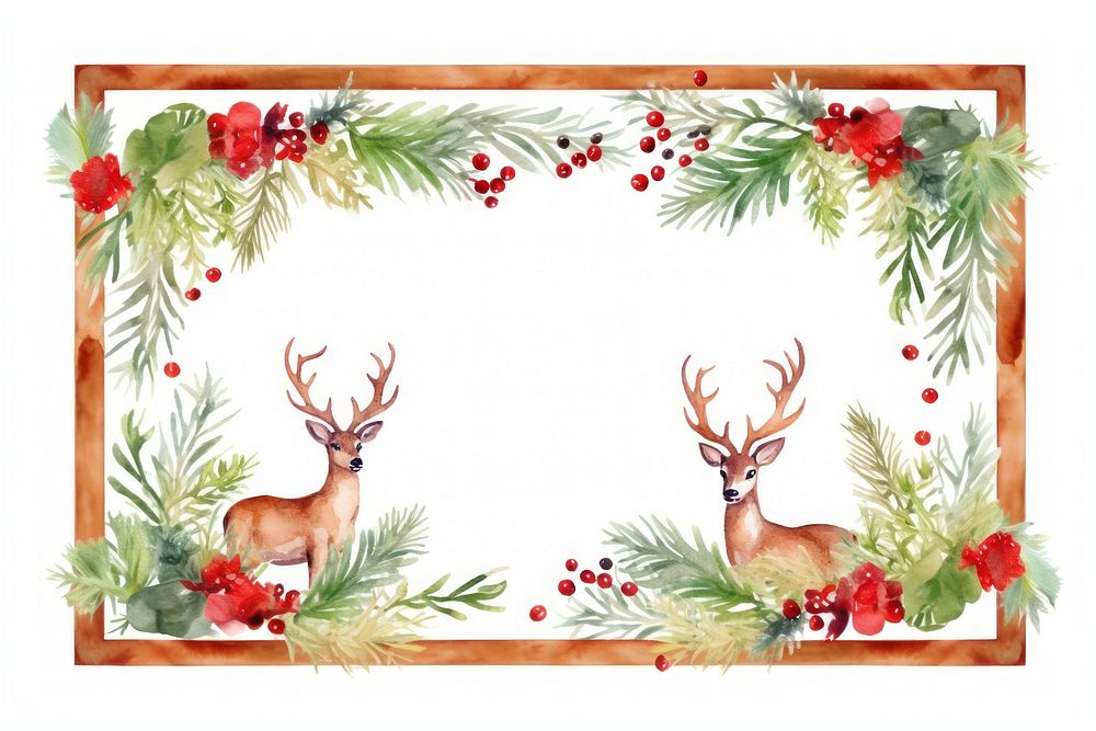Christmas pattern antler paper. AI generated Image by rawpixel.