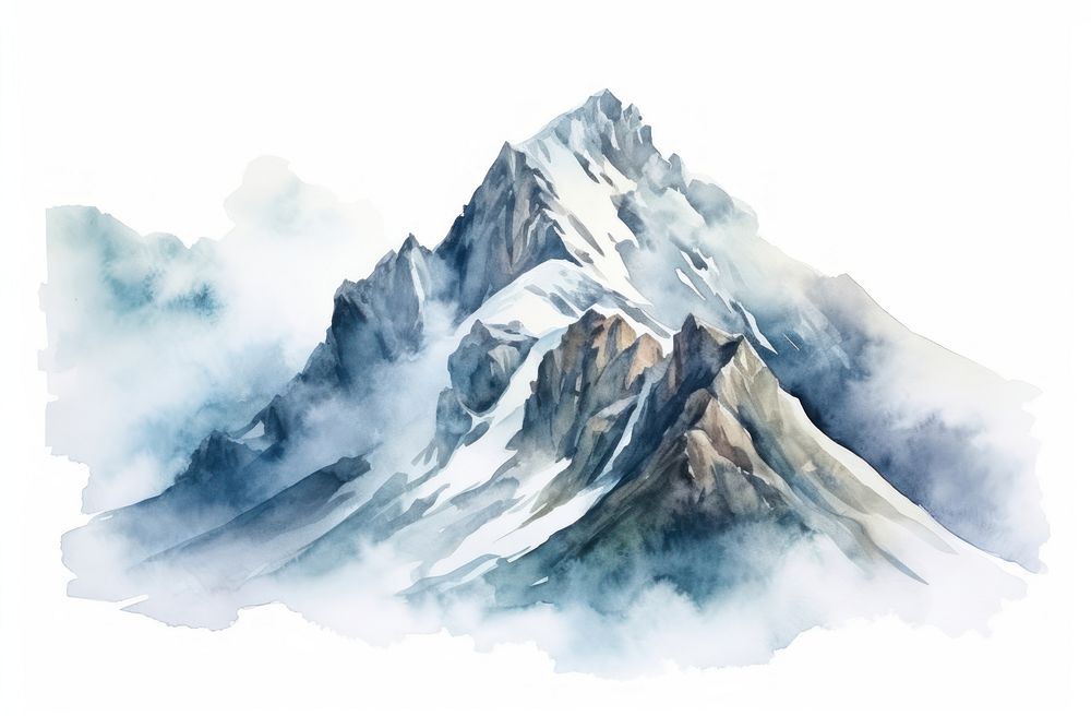 Mountain outdoors glacier scenery. AI generated Image by rawpixel.