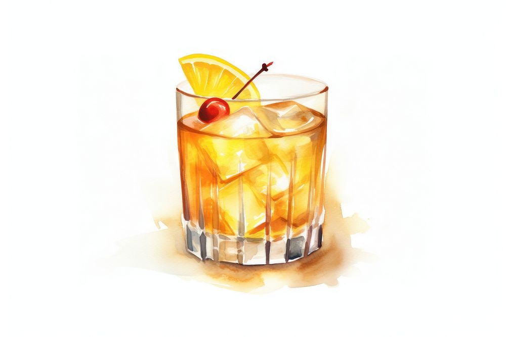 Scotch sour cocktail drink fruit. AI generated Image by rawpixel.