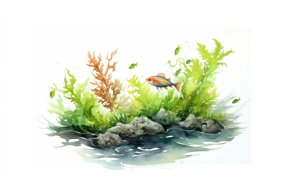 Outdoors aquarium seaweed nature. AI generated Image by rawpixel.