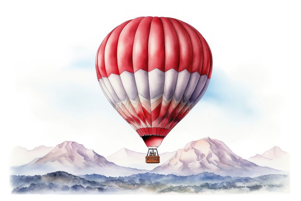 Balloon aircraft vehicle hot air balloon. AI generated Image by rawpixel.