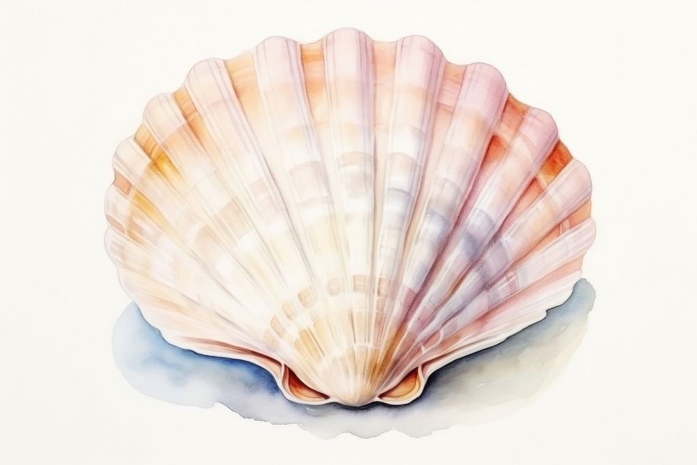 Seashell clam invertebrate shellfish. AI generated Image by rawpixel.