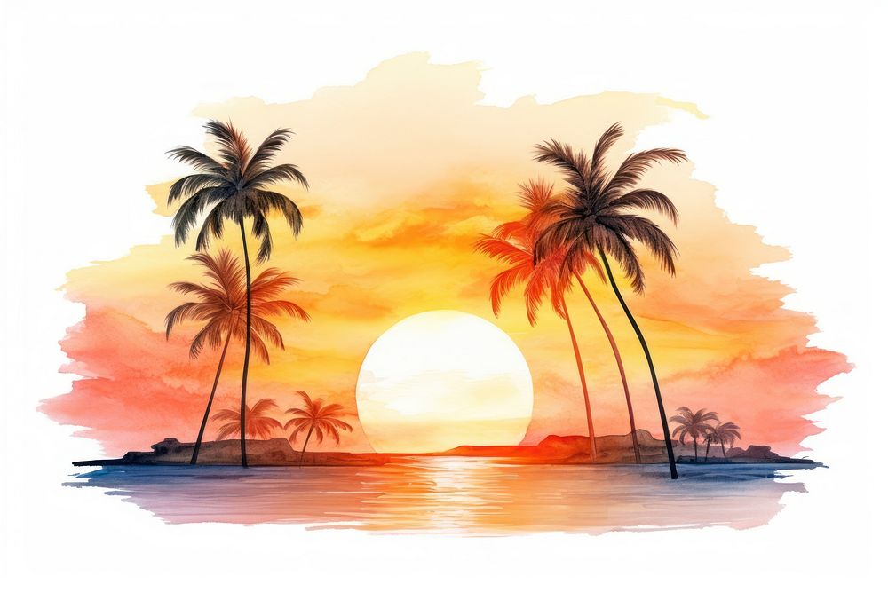 Sunset sunlight painting outdoors. AI generated Image by rawpixel.