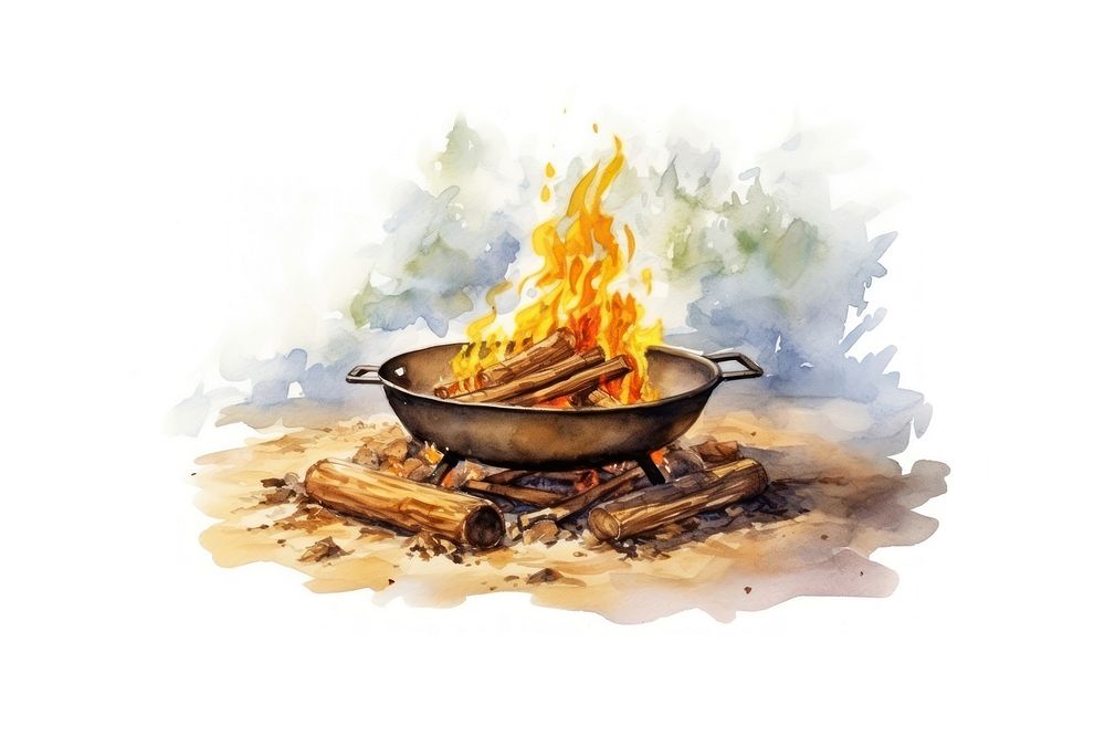 Fire campfire fireplace firewood. AI generated Image by rawpixel.