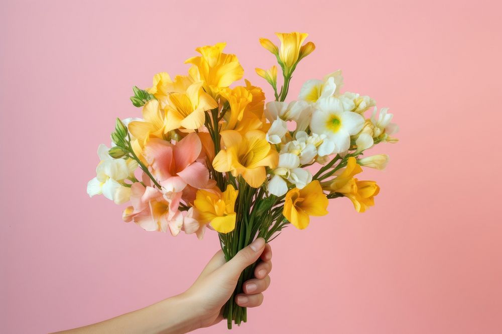 Flower petal plant hand. 