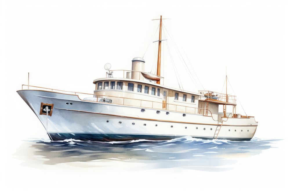 Yacht watercraft vehicle ship. AI generated Image by rawpixel.