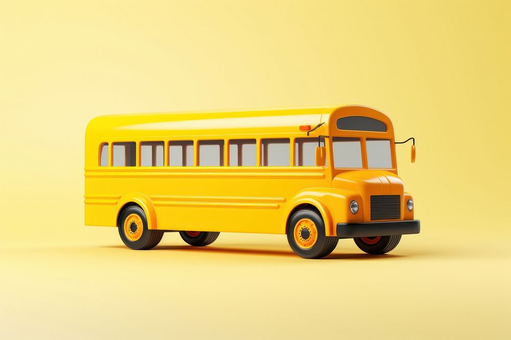 Wheel bus vehicle yellow. AI generated Image by rawpixel.