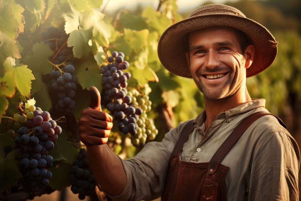 Vineyard outdoors holding picking. AI generated Image by rawpixel.