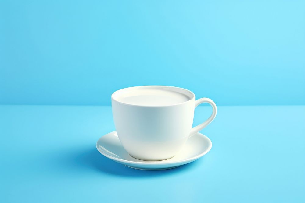 Cup saucer drink milk. AI generated Image by rawpixel.