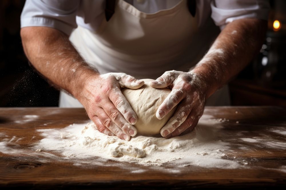 Cooking person flour dough. AI generated Image by rawpixel.