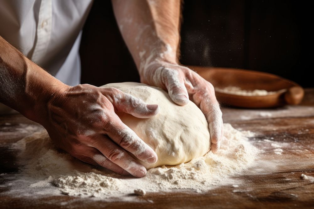 Cooking person dough flour. AI generated Image by rawpixel.