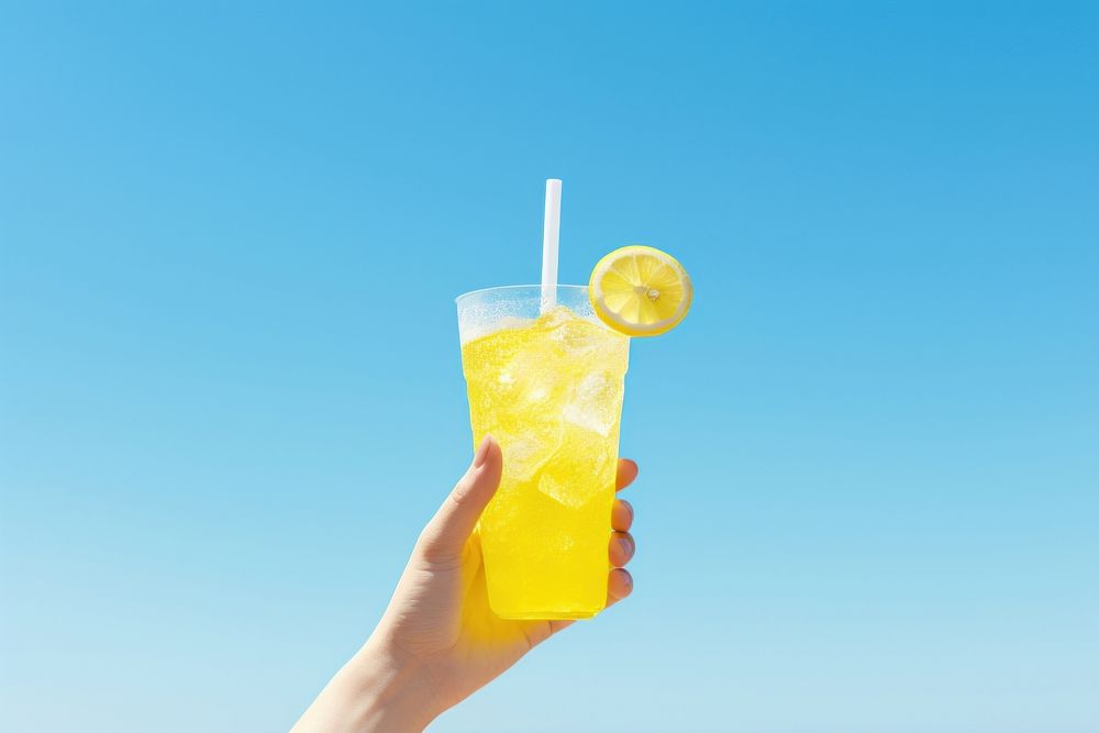 Lemonade soda, Summer drink. 