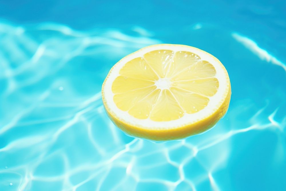Lemon floating summer fruit. AI generated Image by rawpixel.