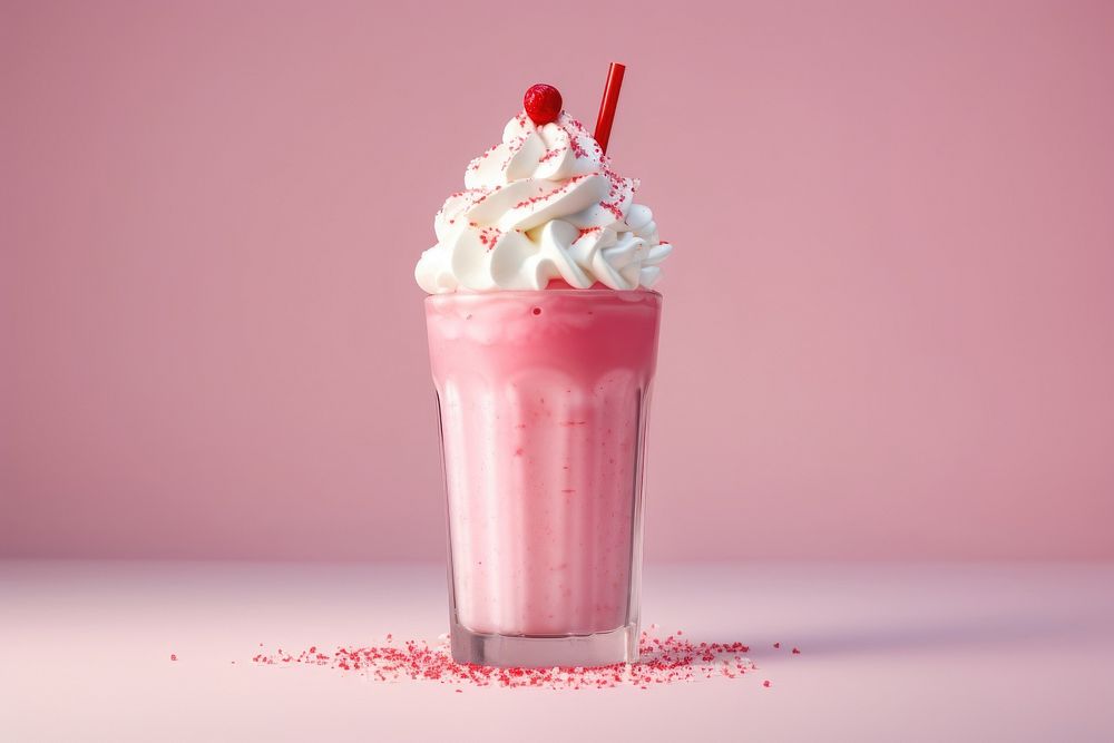 Milkshake cream drink food. AI generated Image by rawpixel.