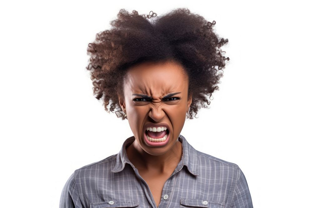 Portrait shouting adult angry. AI generated Image by rawpixel.
