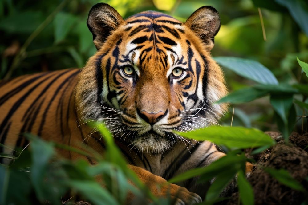 Animal tiger wildlife mammal. AI generated Image by rawpixel.