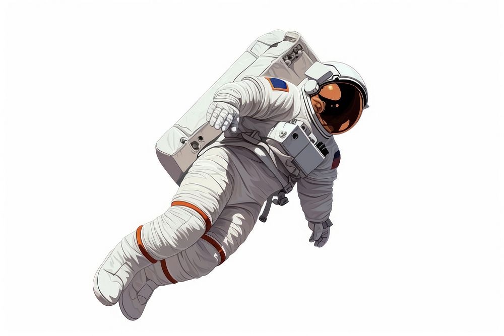 Astronaut white background astronomy universe. AI generated Image by rawpixel.